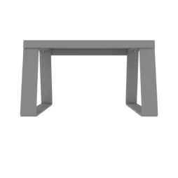 Banc public individuel en acier gris alu