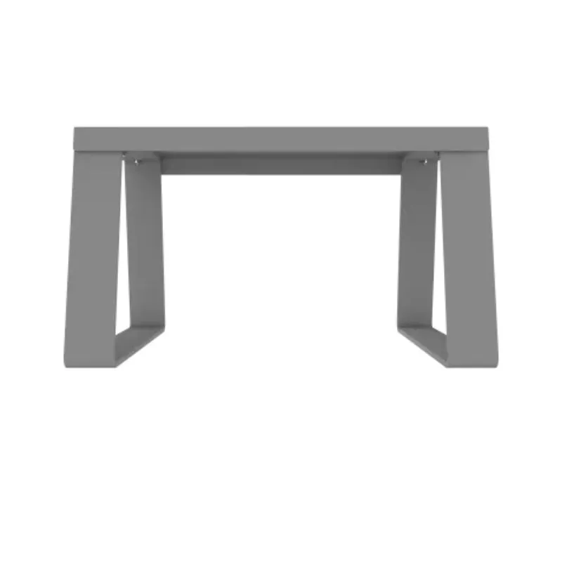 Banc public individuel en acier gris alu