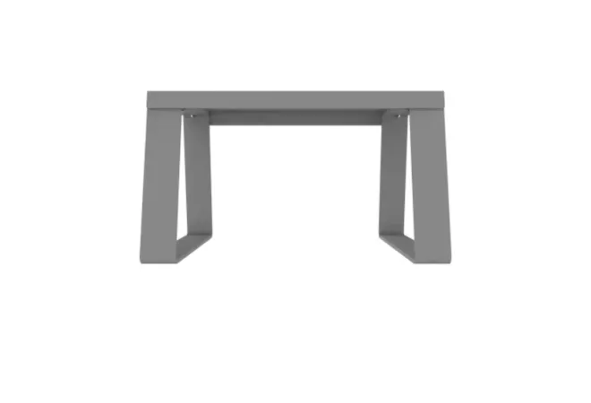 Banc public individuel en acier gris alu