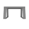 Banc public individuel en acier gris alu