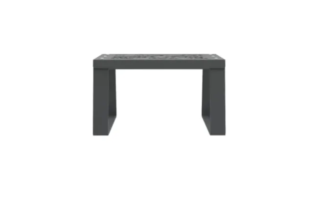 Banc individuel sans dossier en acier anthracite