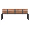 Banc extérieur structure acier anthracite et lames HPL pin Tyrol