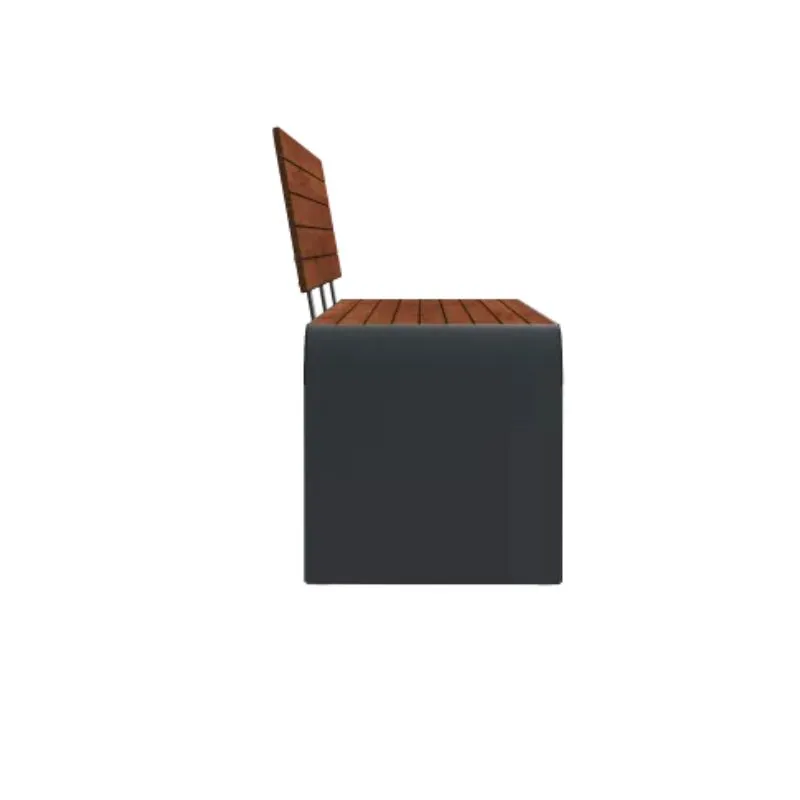 Banc de ville structure métallique gris anthracite