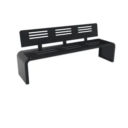 Banc public en métal ajouré gris anthracite design