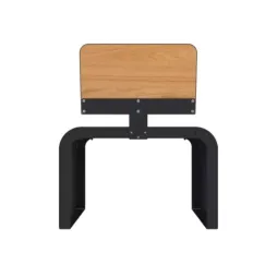 Siège de collectivité moderne en métal et composite aspect Teck