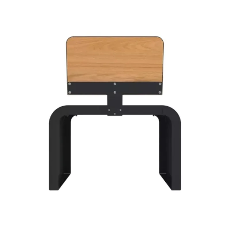 Siège de collectivité moderne en métal et composite aspect Teck