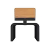 Siège de collectivité moderne en métal et composite aspect Teck