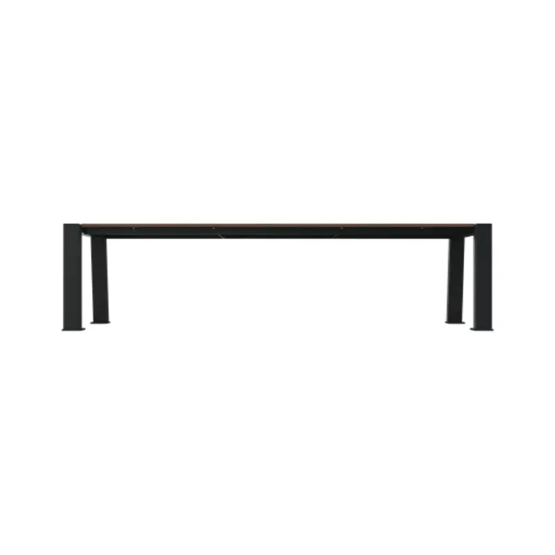 Banquette urbaine avec structure acier gris anthracite