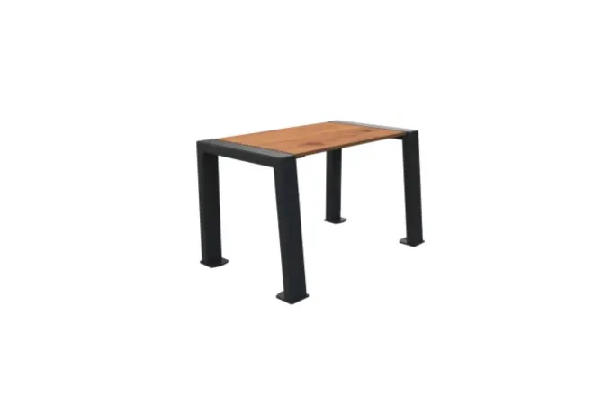 Banc individuel sans dossier acier et HPL pin Tyrol