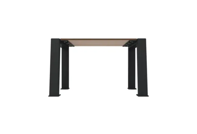 Banquette de rue pour 1 personne structure acier gris anthracite