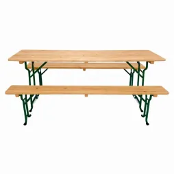 Table et bancs pliants brasserie