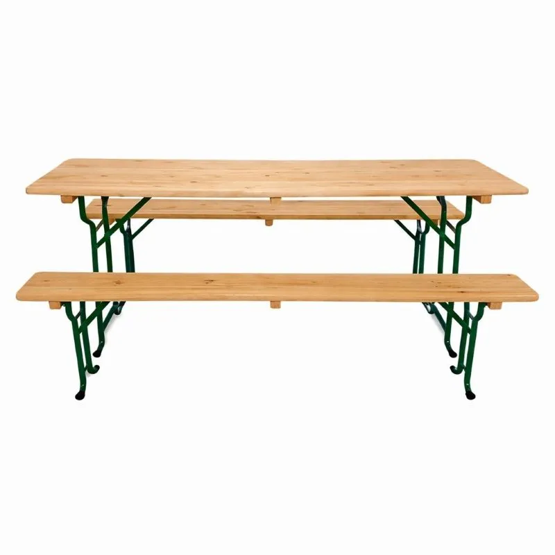 Table et bancs pliants brasserie