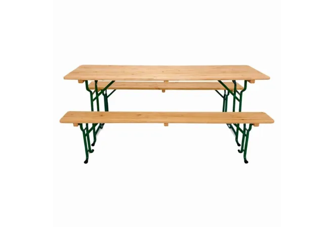 Table et bancs pliants brasserie