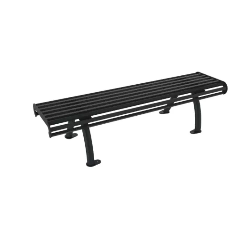 Banquette urbaine en acier coloris anthracite