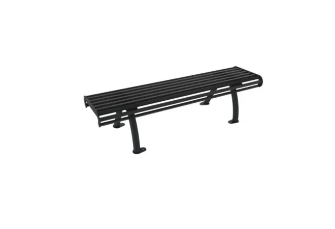 Banquette urbaine en acier coloris anthracite