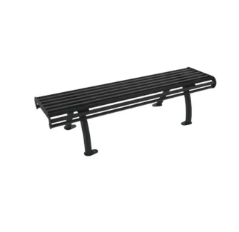 Banquette urbaine en acier coloris anthracite