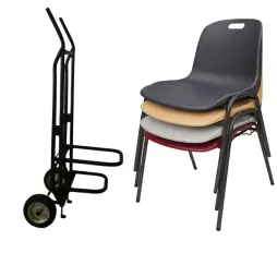 80 chaises coques plastique Emma + 1 diable