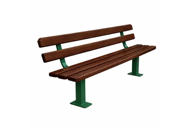 Banc public en bois et metal Banc public en bois et metal