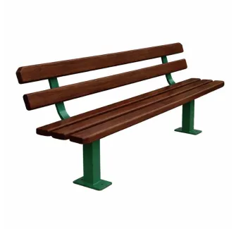 Banc public en bois et metal