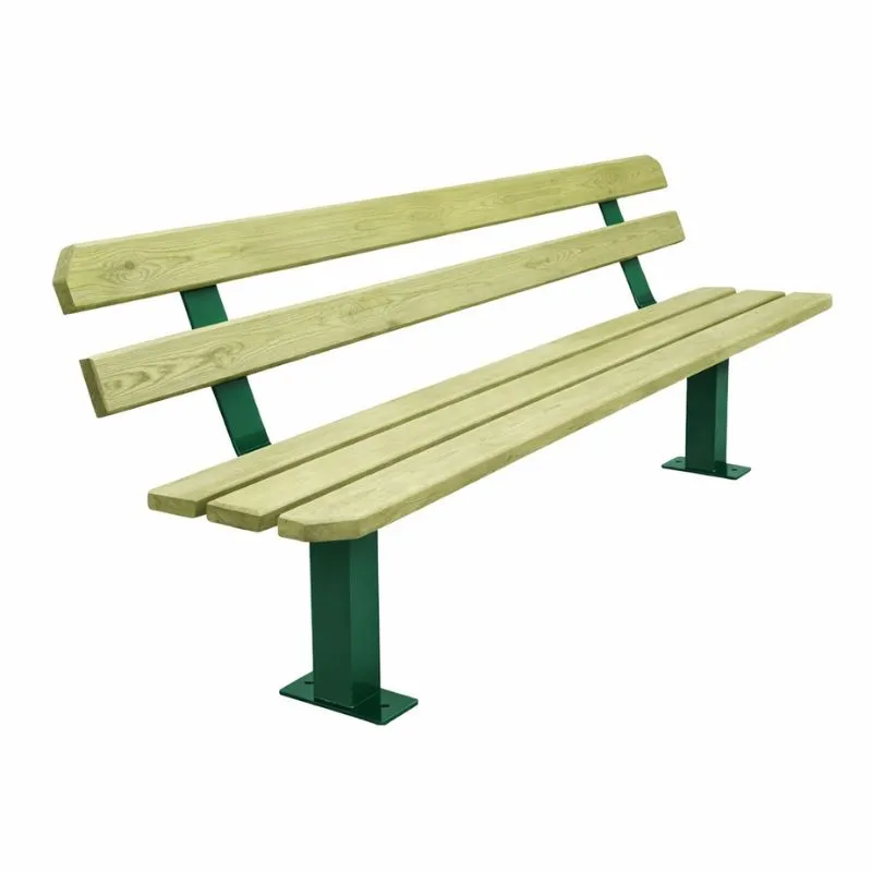 Banc de ville bois et métal