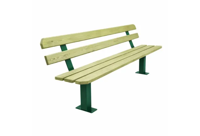Banc de ville bois et métal