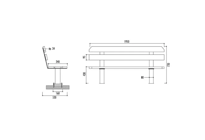 Schéma du banc Los Angles
