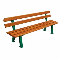 Banc en métal et bois exotique