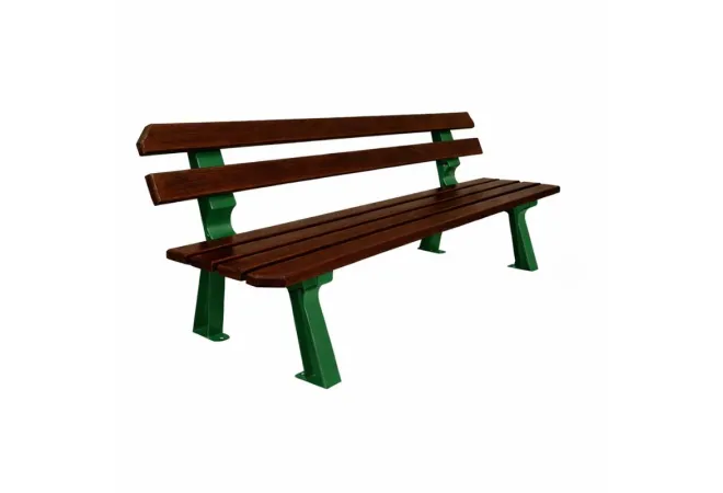 Banc public bois et métal