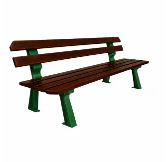 Banc public bois et métal