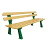 Banc urbain en bois et en acier