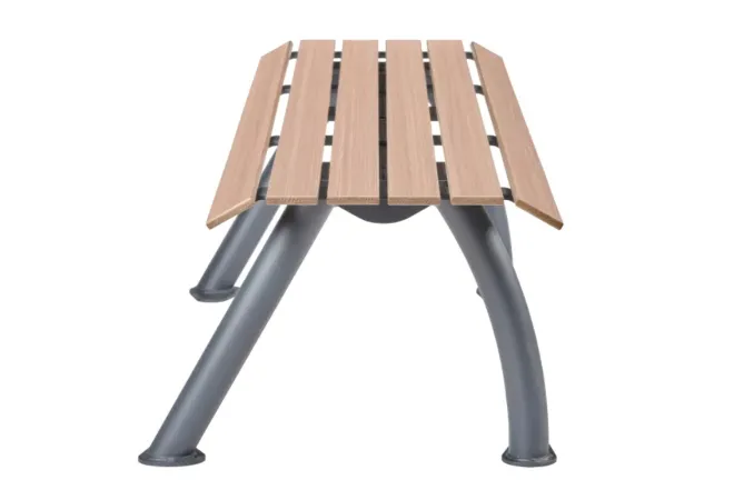 Banquette de ville piétement métallique et assise HPL