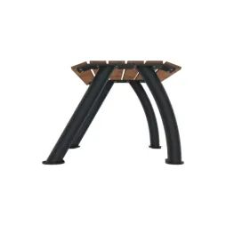 Banquette individuelle structure métalliqueet lames HPL finition pin