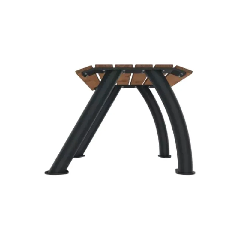 Banquette individuelle structure métalliqueet lames HPL finition pin