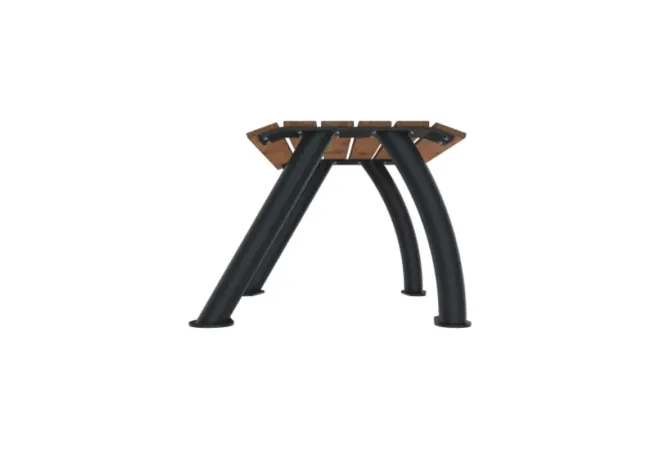 Banquette individuelle structure métalliqueet lames HPL finition pin