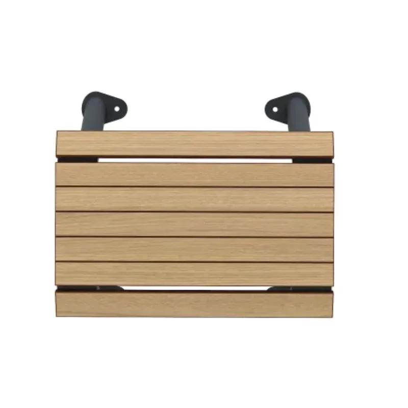 Assise en HPL effet lames de la banquette individuelle