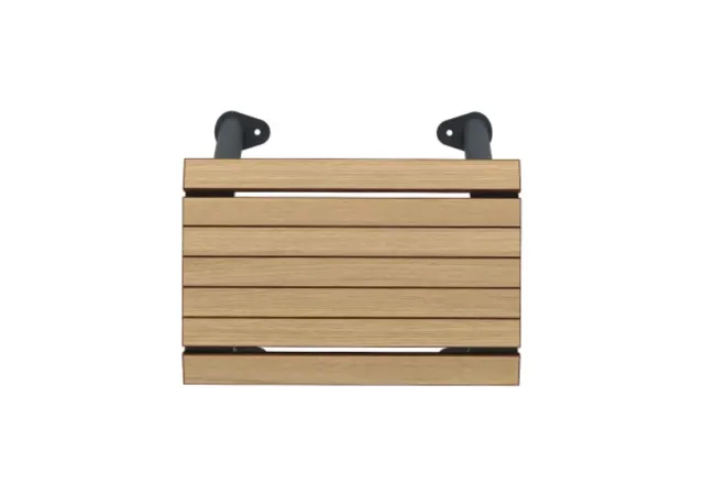 Assise en HPL effet lames de la banquette individuelle