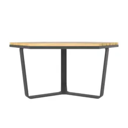 Table pour extérieur, structure basse en acier gris anthracite