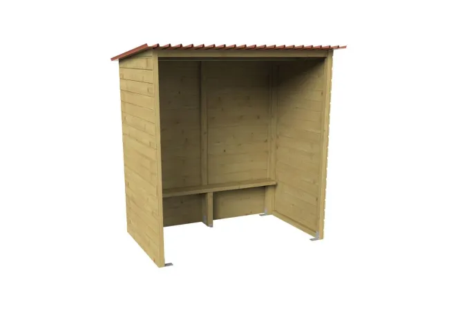 Station de bus en bois de pin autoclave classe 4