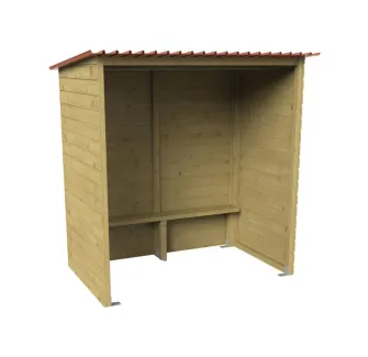 Station de bus en bois de pin autoclave classe 4