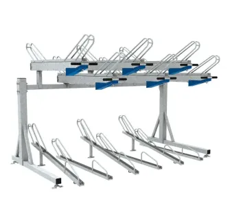 Support à vélos sur 2 niveaux en acier