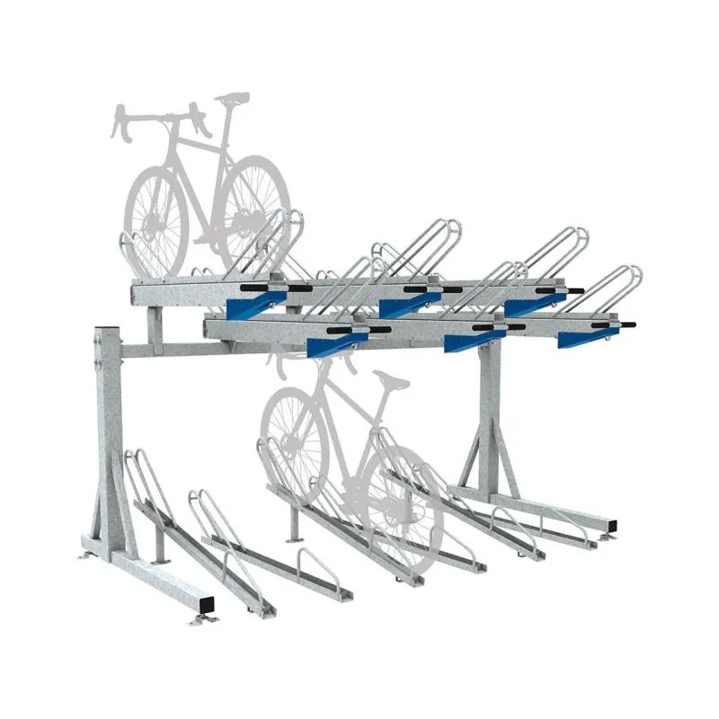 Support cycles sur 2 étages ergonomique