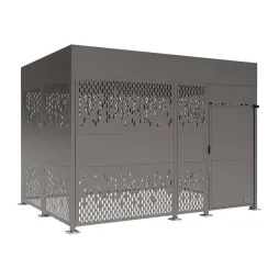 Box à vélos en acier finition gris Procity dimensions 4000 mm