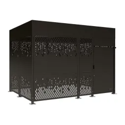 Box à vélo sécurisé en acier noir, 4 mètres