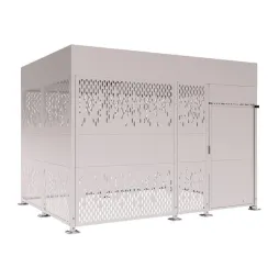 Box pour vélo coloris gris clair, longueur 4000 mm