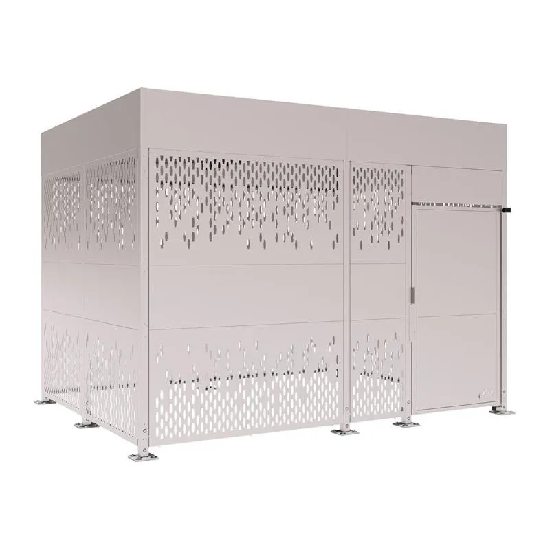 Box pour vélo coloris gris clair, longueur 4000 mm