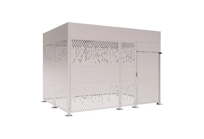 Box pour vélo coloris gris clair, longueur 4000 mm