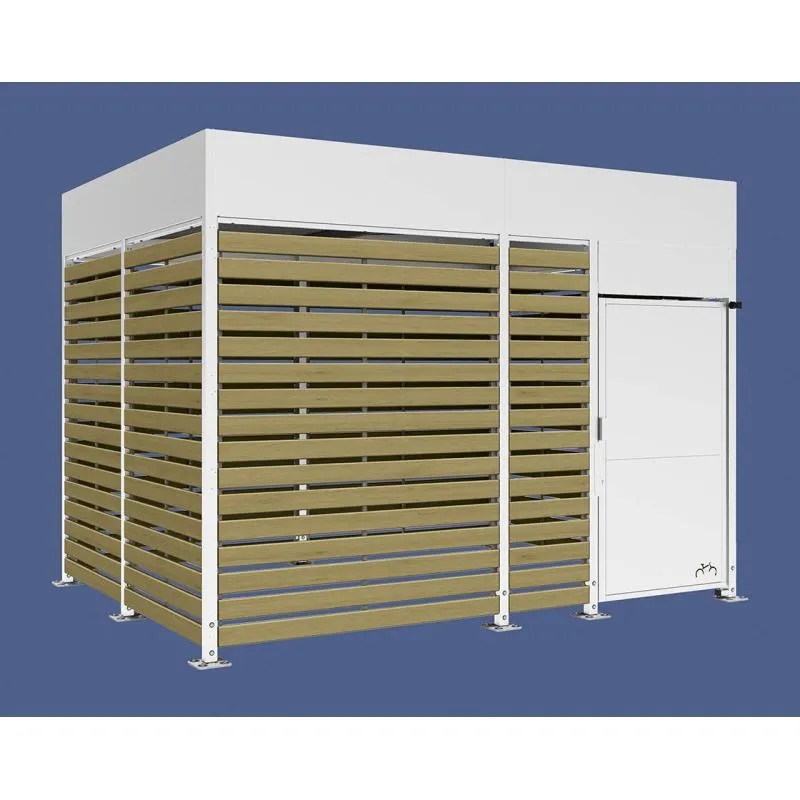 Box à vélos sécurisé 2 longueurs- Abri vélo métallique et bois