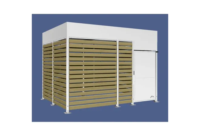 Box à vélos sécurisé 2 longueurs- Abri vélo métallique et bois