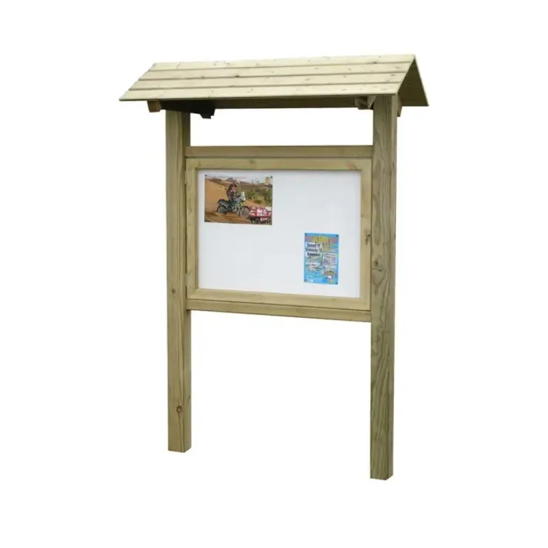 Vitrine d'affichage extérieur en bois