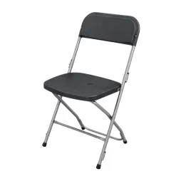 Chaise polypropylène pliante, coloris gris